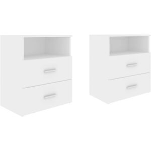 Bed Cabinets 2 pcs White 50x32x60 cm Vidaxl Bed Cabinets 2 pcs White 50x32x60 cm Vidaxl