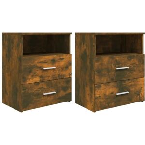 Bed Cabinets 2 pcs Smoked Oak 50x32x60 cm Vidaxl Bed Cabinets 2 pcs Smoked Oak 50x32x60 cm Vidaxl