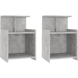 Bed Cabinets 2 pcs Concrete Grey 40x35x60 cm Engineered Wood Vidaxl Bed Cabinets 2 pcs Concrete Grey 40x35x60 cm Engineered Wood Vidaxl