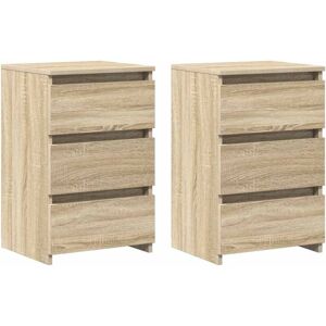Bed Cabinets 2 pcs Sonoma Oak 40x35x62.5 cm Engineered Wood vidaXL Bed Cabinets 2 pcs Sonoma Oak 40x35x62.5 cm Engineered Wood vidaXL