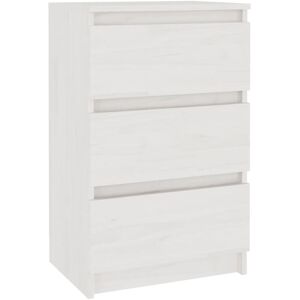 Vidaxl - Bedside Cabinet White 40x29.5x64 cm Solid Pine Wood Vidaxl - Bedside Cabinet White 40x29.5x64 cm Solid Pine Wood
