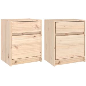 Bedside Cabinets 2 pcs 40x31x50 cm Solid Pinewood Vidaxl Bedside Cabinets 2 pcs 40x31x50 cm Solid Pinewood Vidaxl