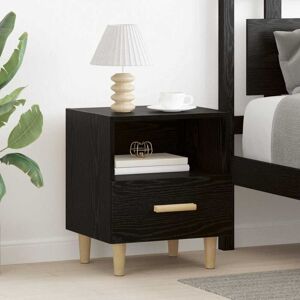 Bedside Cabinet Black oak 40 x 35 x 47.5 cm Engineered wood vidaXL Bedside Cabinet Black oak 40 x 35 x 47.5 cm Engineered wood vidaXL