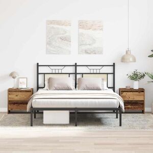 Vidaxl - Bedside Cabinet with Drawer 2 pcs Old wood 45 x 34 x 44.5 cm Vidaxl - Bedside Cabinet with Drawer 2 pcs Old wood 45 x 34 x 44.5 cm