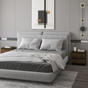 vidaXL Bedside Cabinets Smoked Oak - Nightstands vidaXL Bedside Cabinets Smoked Oak - Nightstands