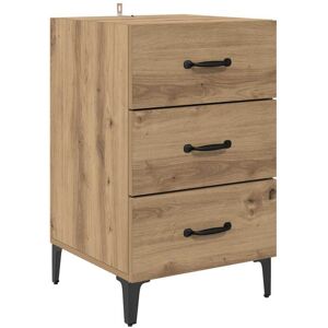 Bedside Cabinet Artisan oak 40 x 40 x 66 cm Engineered wood vidaXL Bedside Cabinet Artisan oak 40 x 40 x 66 cm Engineered wood vidaXL