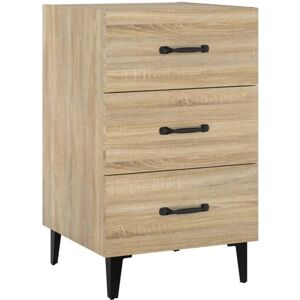 vidaXL Sonoma Oak Bedside Cabinet - Nightstand - 40x40x66 cm vidaXL Sonoma Oak Bedside Cabinet - Nightstand - 40x40x66 cm