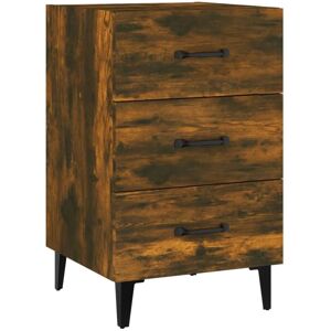 Bedside Cabinet Smoked Oak 40x40x66 cm Engineered Wood Vidaxl Bedside Cabinet Smoked Oak 40x40x66 cm Engineered Wood Vidaxl