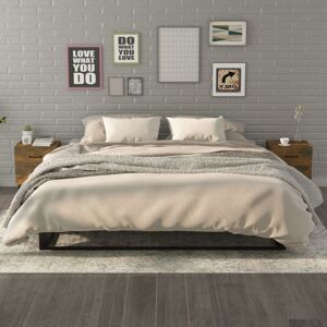 Bedside Cabinets 2 pcs Smoked Oak 40x35x47.5 cm vidaXL Bedside Cabinets 2 pcs Smoked Oak 40x35x47.5 cm vidaXL