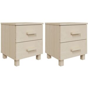 Vidaxl - Bedside Cabinets hamar 2 pcs Honey Brown 40x35x44.5cm Solid Wood Vidaxl - Bedside Cabinets hamar 2 pcs Honey Brown 40x35x44.5cm Solid Wood