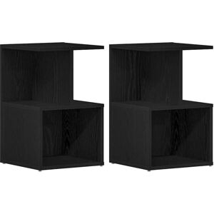 Vidaxl - Bedside Cabinet 2 pcs Black oak 35 x 35 x 55 cm Engineered wood Vidaxl - Bedside Cabinet 2 pcs Black oak 35 x 35 x 55 cm Engineered wood