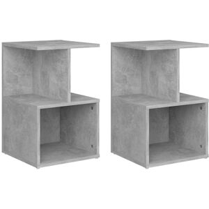 Bedside Cabinets 2 pcs Concrete Grey 35x35x55 cm Engineered Wood Vidaxl Bedside Cabinets 2 pcs Concrete Grey 35x35x55 cm Engineered Wood Vidaxl
