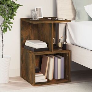 vidaXL Bedside Cabinet Smoked Oak 35x35x55 cm - Bedside Cabinet vidaXL Bedside Cabinet Smoked Oak 35x35x55 cm - Bedside Cabinet