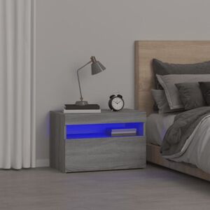 Bedside Cabinet with led Lights Grey Sonoma 60x35x40 cm Vidaxl Bedside Cabinet with led Lights Grey Sonoma 60x35x40 cm Vidaxl