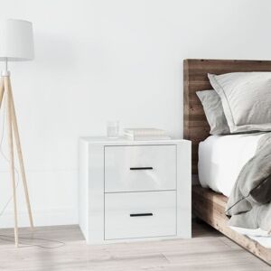 vidaXL Bedside Cabinet High Gloss White - Bedside Cabinet vidaXL Bedside Cabinet High Gloss White - Bedside Cabinet