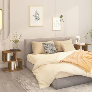 Vidaxl - Bedside Cabinets 2 pcs Smoked Oak 50x30x51.5 cm Engineered Wood Vidaxl - Bedside Cabinets 2 pcs Smoked Oak 50x30x51.5 cm Engineered Wood