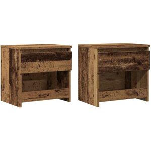 Vidaxl - Bedside Cabinets 2 pcs Old Wood 40x30x39 cm Engineered Wood Vidaxl - Bedside Cabinets 2 pcs Old Wood 40x30x39 cm Engineered Wood
