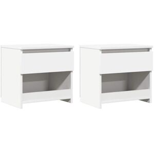 Bedside Cabinets 2 pcs White 40x30x39 cm Engineered Wood Vidaxl Bedside Cabinets 2 pcs White 40x30x39 cm Engineered Wood Vidaxl