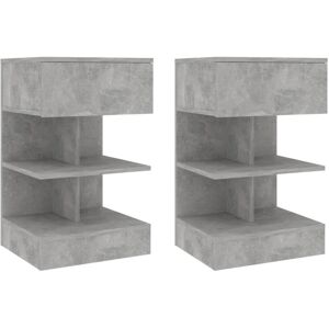 Bedside Cabinets 2 pcs Concrete Grey 40x35x65 cm Vidaxl Bedside Cabinets 2 pcs Concrete Grey 40x35x65 cm Vidaxl