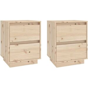 Bedside Cabinets 2 pcs 40x35x50 cm Solid Wood Pine Vidaxl Bedside Cabinets 2 pcs 40x35x50 cm Solid Wood Pine Vidaxl