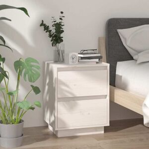 Bedside Cabinet White 40x35x50 cm Solid Wood Pine Vidaxl Bedside Cabinet White 40x35x50 cm Solid Wood Pine Vidaxl