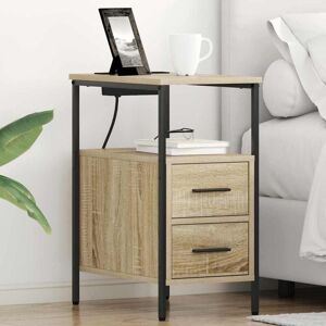 Bedside Cabinets with Drawer 2 pcs Sonoma oak 30 x 48 x 61 cm Vidaxl Bedside Cabinets with Drawer 2 pcs Sonoma oak 30 x 48 x 61 cm Vidaxl