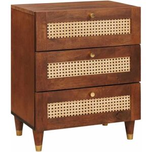 Vidaxl - Bedside Tables Brown 50 x 33 x 60 cm Cane and solid mango wood Vidaxl - Bedside Tables Brown 50 x 33 x 60 cm Cane and solid mango wood