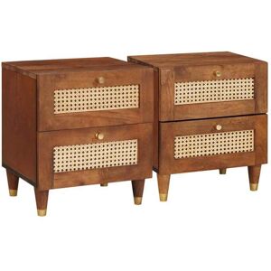 Bedside Tables with Drawer 2 pcs 40 x 33.5 x 46 cm vidaXL Bedside Tables with Drawer 2 pcs 40 x 33.5 x 46 cm vidaXL
