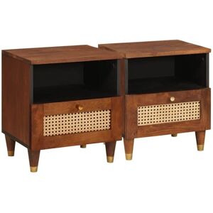 Bedside Tables with Drawer 2 pcs 40 x 33 x 46 cm Vidaxl Bedside Tables with Drawer 2 pcs 40 x 33 x 46 cm Vidaxl