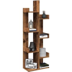 Book Cabinet Old Wood 48x25.5x140 cm Engineered Wood Vidaxl Book Cabinet Old Wood 48x25.5x140 cm Engineered Wood Vidaxl