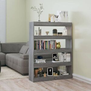 Book Cabinet/Room Divider Grey Sonoma 100x30x135 cm Vidaxl Book Cabinet/Room Divider Grey Sonoma 100x30x135 cm Vidaxl