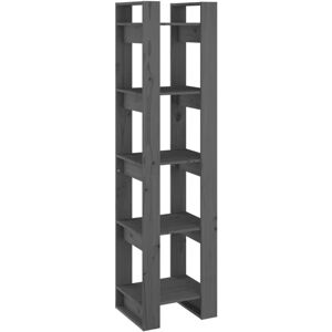 Vidaxl - Book Cabinet/Room Divider Grey 41x35x160 cm Solid Wood Pine Vidaxl - Book Cabinet/Room Divider Grey 41x35x160 cm Solid Wood Pine