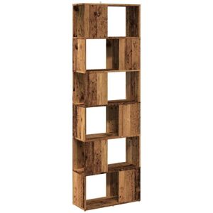 Vidaxl - Book Cabinet/Room Divider Old Wood 60x24x186 cm Vidaxl - Book Cabinet/Room Divider Old Wood 60x24x186 cm