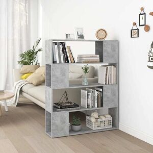 Vidaxl - Book Cabinet Room Divider Concrete Grey 100x24x124 cm Vidaxl - Book Cabinet Room Divider Concrete Grey 100x24x124 cm