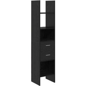 Book Cabinet Black oak 40 x 35 x 180 cm Engineered wood Vidaxl Book Cabinet Black oak 40 x 35 x 180 cm Engineered wood Vidaxl