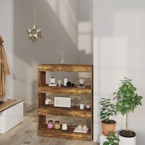 Book Cabinet/Room Divider Smoked Oak 80x30x103 cm Engineered wood Vidaxl Book Cabinet/Room Divider Smoked Oak 80x30x103 cm Engineered wood Vidaxl
