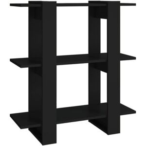 vidaXL Bookcase/Room Divider - Black - 80x30x87 cm - Bookcase/Room Divider vidaXL Bookcase/Room Divider - Black - 80x30x87 cm - Bookcase/Room Divider