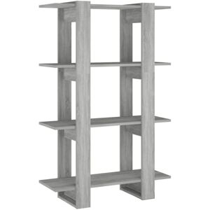 Book Cabinet/Room Divider Grey Sonoma 80x30x123.5 cm Vidaxl Book Cabinet/Room Divider Grey Sonoma 80x30x123.5 cm Vidaxl