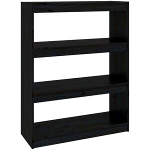 Book Cabinet/Room Divider Black 80x30x103.5 cm Solid Wood Pine Vidaxl Book Cabinet/Room Divider Black 80x30x103.5 cm Solid Wood Pine Vidaxl