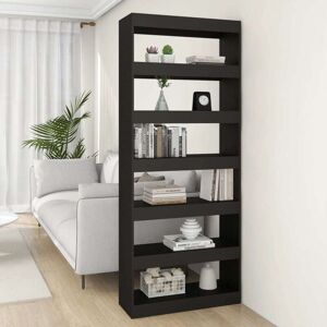 Vidaxl - Book Cabinet/Room Divider Black 80x30x198 cm Engineered Wood Vidaxl - Book Cabinet/Room Divider Black 80x30x198 cm Engineered Wood