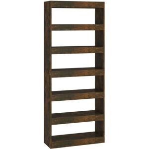 Vidaxl - Book Cabinet/Room Divider Smoked Oak 80x30x198 cm Engineered Wood Vidaxl - Book Cabinet/Room Divider Smoked Oak 80x30x198 cm Engineered Wood
