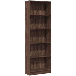Bookcase Brown Oak 60x24x176 cm Engineered Wood Vidaxl Bookcase Brown Oak 60x24x176 cm Engineered Wood Vidaxl