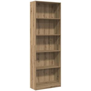 Bookcase Artisian Oak 60x24x176 cm Engineered Wood Vidaxl Bookcase Artisian Oak 60x24x176 cm Engineered Wood Vidaxl
