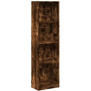 Bookcase Smoked Oak 40x24x176 cm Engineered Wood vidaXL Bookcase Smoked Oak 40x24x176 cm Engineered Wood vidaXL