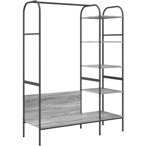 Clothes Rack with Shelf Grey 120 x 44 x 160 cm Engineered wood vidaXL Clothes Rack with Shelf Grey 120 x 44 x 160 cm Engineered wood vidaXL