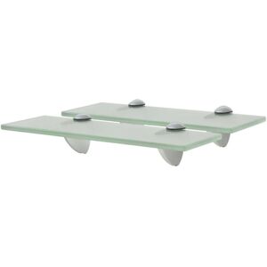 vidaXL Floating Shelves 2 pcs Glass 30x20 cm 8 mm - Floating Shelves vidaXL Floating Shelves 2 pcs Glass 30x20 cm 8 mm - Floating Shelves