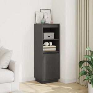 Highboard Grey 37x34x110 cm Solid Wood Pine Vidaxl Highboard Grey 37x34x110 cm Solid Wood Pine Vidaxl