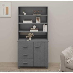 Highboard hamar Solid Wood Pine Dark Grey Vidaxl Highboard hamar Solid Wood Pine Dark Grey Vidaxl