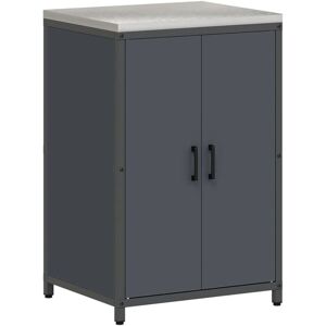 Vidaxl - Kitchen Storage Cabinet with Shelf with Door Anthracite Steel Vidaxl - Kitchen Storage Cabinet with Shelf with Door Anthracite Steel