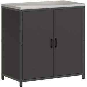 Kitchen Storage Cabinet with Shelf with Storage Black Steel vidaXL Kitchen Storage Cabinet with Shelf with Storage Black Steel vidaXL